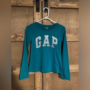 Gap kids long sleeve teal shirt